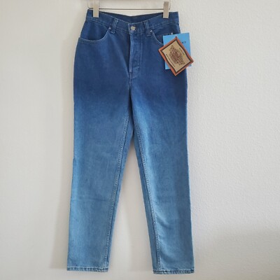 Harley Davidson Jeans 6 Blue Ombre Dip Dye Straight Leg Biker Western Rugged-image