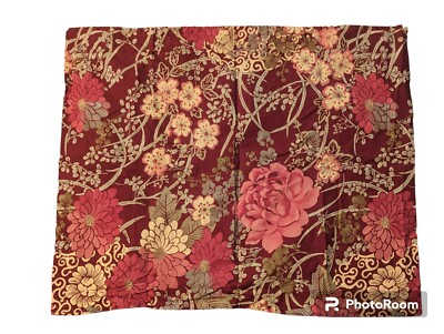 Pottery Barn (3) Red & Gold Floral Standard Pillow Case Sham -image