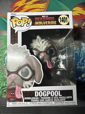 NEW! Funko Pop! Marvel Deadpool & Wolverine Dogpool #1401 W/ Protector-image