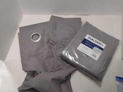 2-Sun Zero Cyrus Thermal Total Blackout Grommet Top Curtain Panels  40x 96