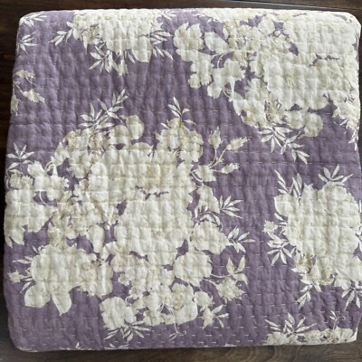 POTTERY BARN JULIETTE TOILE REVERSIBLE PICK-STITCH KING/CAL KING QUILT ~WISTERIA-image
