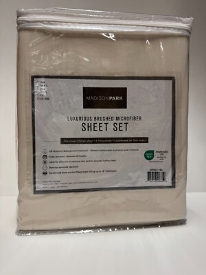 Madison Park 3M Microcell Solid 3-pc Sheet Set, Size Cal King-image