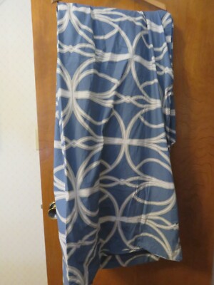 Pottery Barn King Set Duvet Cover 3 Euro Shams Blue White Blanket Bedspread Vtg-image