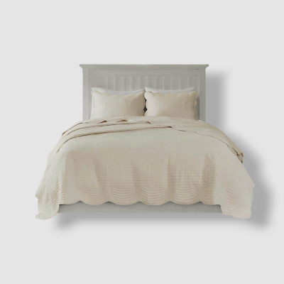 Madison Park Ivory Tuscany 3 Piece Coverlet Set King Size-image