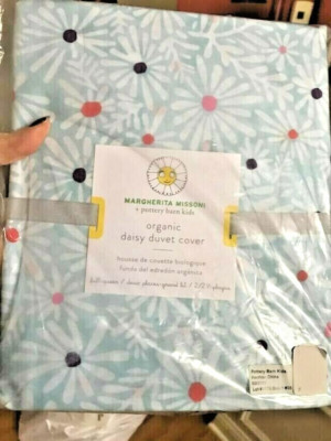 Pottery Barn Daisy Missoni Duvet Cover Blue Queen 2 Standard Shams Margherita-image