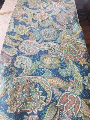 Pottery Barn Ana Paisley Full Queen Duvet Cover Boho Retro Spring Colors -image