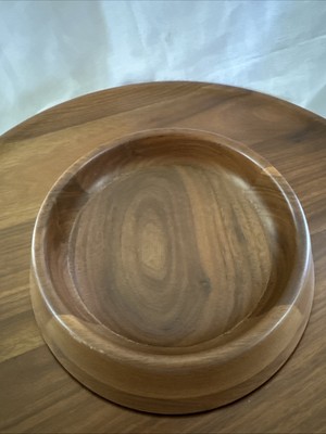VTG Walnut Chip Dip Appetizer Tray Removable Bowl Platter Serving Plate Gift Mom-image