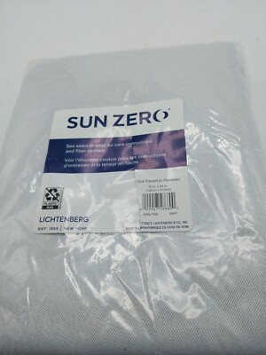 Sun Zero Curtain Panel 40in x 84in Light Gray-image