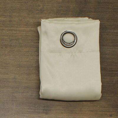 sun Zero Oslo 100% Blackout Grommet Single Curtain Panel Ivory Off White 52 x 84-image