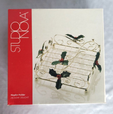 NEW! Holiday Delight Napkin Holder by Studio Nova in Original Box-image