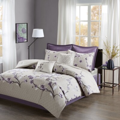 Madison Park Holly 8-Pc. California King Comforter Set- Purple T4103702-image