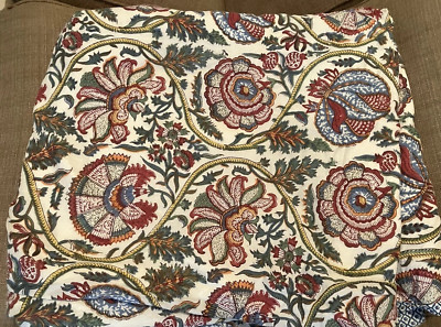 Pottery Barn Full / Queen Duvet Cover Dual Double Sided Pretty Floral EUC-image