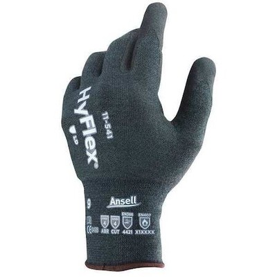 Ansell 11-541 Hyflex Cut-Resistant Coated Gloves, A4 Cut Level, Palm Dipped,-image