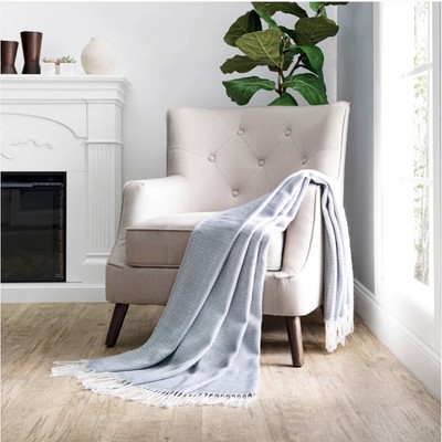 Throw Blanket, Brand New Color blue herringbone!  Brand IEnjoyhome. $39-image