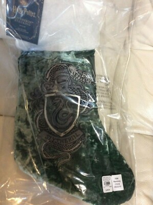 Pottery Barn Kids Harry Potter Slytherin Christmas Stocking NWT No Mono Green-image