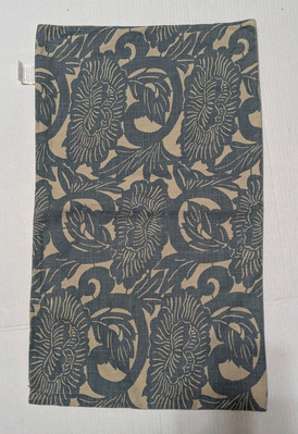 Pottery Barn Pillow Case Sham 15.5”x26” Blue/Beige Floral Cotton -image