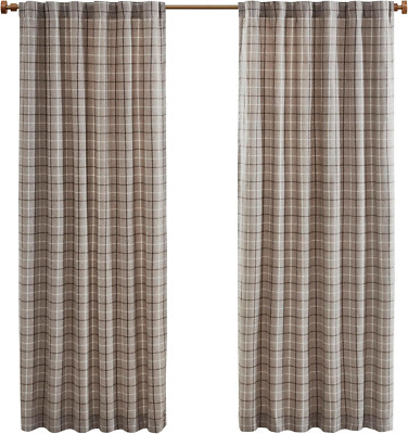 Anaheim Cabin Plaid Curtain Window, Thermal Insulated Fleece Lining, Living Room-image