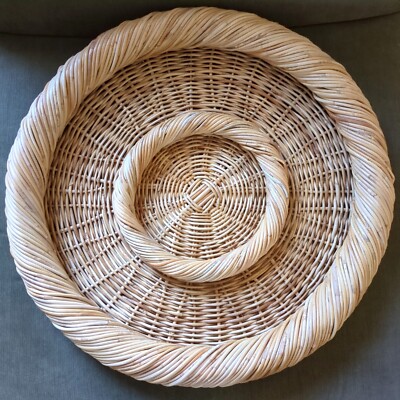 Wicker Rattan Chip Dip Set Large 20