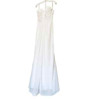 DB Studio Strapless Long Chiffon Sweetheart Dress-image