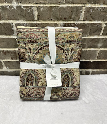 1 Pottery Barn WYLIE Paisley Print Duvet Cover King / California Size Multi NEW-image
