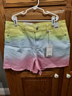 Women's Judy Blue - Pastel Dip Dye Cut Off Shorts - Size Large-image