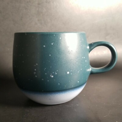 Ombre White Blue Green Dip Dye Coffee Mug X Large 20 oz Heartland Hive Ceramic-image