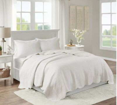 Madison PARK MP13-1038 King Coverlet - White-image