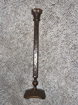 Hessel Studios 13 1/4” Hand Wrought Hammered Copper Candlestick-image