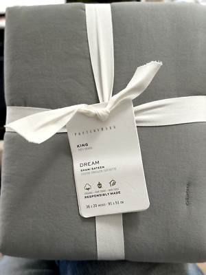 Pottery Barn NEW Dream Sham Color: Eucalyptus Size: King-image