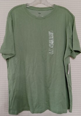 DIP Mens Green Cotton Crewneck Short Sleeve T-Shirt - Size L NEW-image
