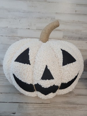 Pottery Barn Jack o Lantern Pumpkin Pillow  Halloween 11