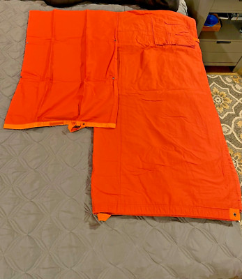 POTTERY BARN PB TEEN METRO POCKETS FULL/QUEEN DUVET and SHAM Orange-image