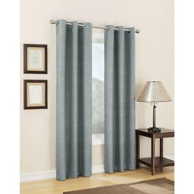 Semi-Opaque Silver Tom Thermal Lined Curtain Panel, 40 in. W x 63 in. L 2 PANEL -image