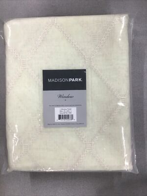 Madison Park Ivory Window Curtain Panel 50inx84in Brand New! Retail $38-image
