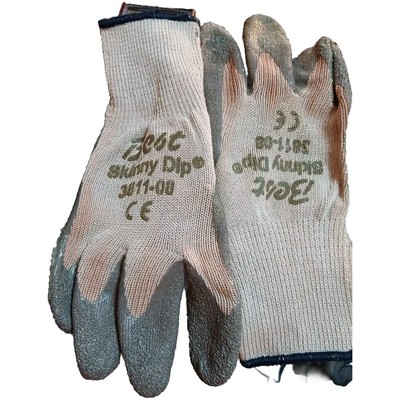 SHOWA BEST GLOVES #3811-08Work Gloves, Size 8, Gray, Skinny Dip, Knit Wrist Cuf-image
