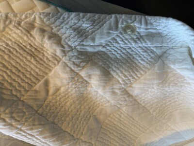 Pottery Barn King Duvet Cover White 100% Cotton Matelasse PORTUGAL  w/ 1 Sham-image