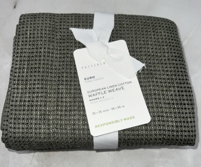 Pottery Barn Euro Sham  Linen Cotton Waffle Weave 26x26