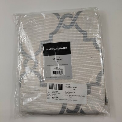New Madison Park Saratoga Window Curtains Panels Grey 50 X 18-image