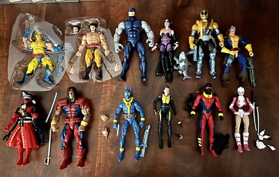 Marvel Legends Lot X-men Deadpool X-force Wolverine Cyber Warpath Sunspot Forge-image