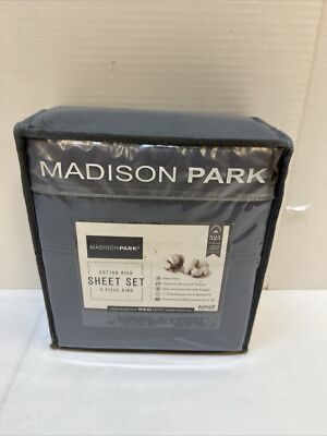 Madison Park Cotton And Polyester Cross Weave Sateen Sheet Set Mp20-6501-image