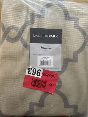 Madison Park Saratoga Room-Darkening Curtain Panel 50 x 95 Grommets Ivory/silver-image