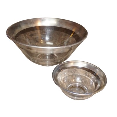 Vintage Dorothy Thorpe Bowls Silver Band Large 10