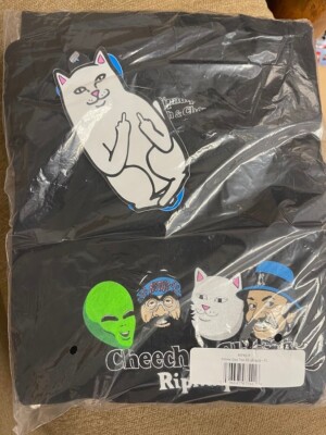 Rip N Dip Cheech and Chong smoke on tee black  sold out XL NEW-image