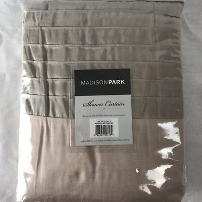 Madison Park Cream/Taupe Shower Curtain 72x72-image