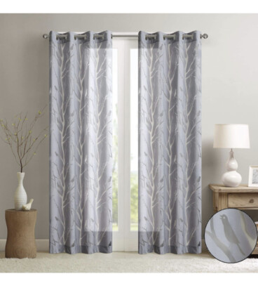 Madison Park Semi Sheer Curtain Modern Contemporary 50x84