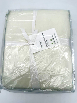 Pottery Barn Belgian Flax Linen Duvet Cover Full / Queen Ivory NWT-image