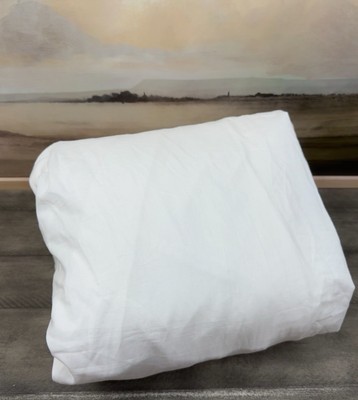 Pottery Barn Belgian Flax Linen Box Spring Cover Cal. King Off White/Ivory NWOT-image