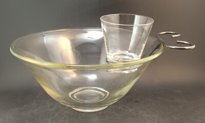 Glass Chip 'N Dip Set,  Large Bowl + Small Bowl + Clip, Selling OBO-image