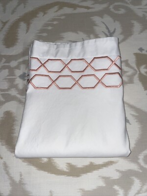 MACYS Signature Madison Park King White Coral Bedding Pillow Sham Cotton Luxury-image