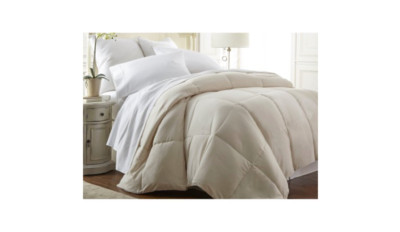 IEH-COMFORTER-KING-IVORY Down Alternative Comforter, Ivory - King Size-image
